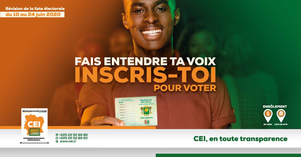 Côte d’Ivoire : La révision de la liste électorale prorogée au 30 juin