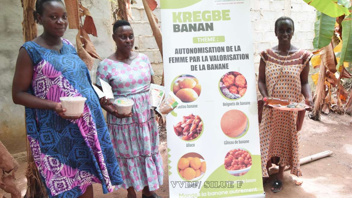 Transformation de la banane plantain: les femmes de Krégbé tirent 27 recettes du plantain