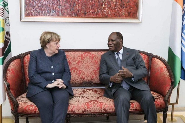 Ouattara salue « une grande leçon d’humanisme » donnée par Merkel en créant un cadre qui a permis à l’Allemagne d’accueillir des migrants en détresse