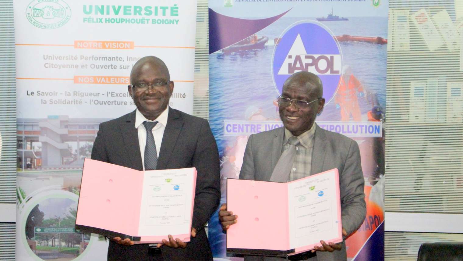 Signature d’un accord de partenariat entre le Ciapol e le Lasmes de l’université Félix Houphouët Boigny